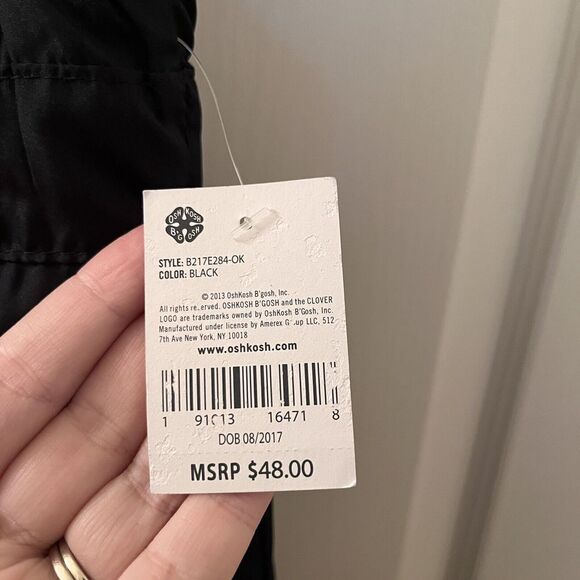 OshKosh B'gosh Black Perfect Snow Bib Overalls Snowsuit Boys Size 4 NWT - Picture 8 of 12